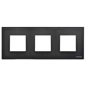 Трехместная рамка ABB Zenit N2273 CF стекло (графит)