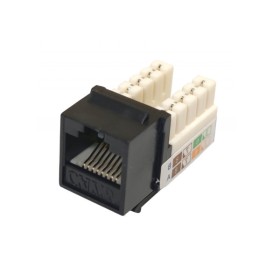 Неэкранированный компьютерный разъем Hager 11014623 KeyStone RJ-45 UTP cat6 черный