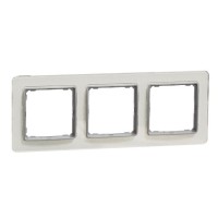 Трипостова рамка Schneider Electric Sedna Elements штучне біле скло SDD360803