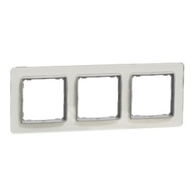 Трехпостовая рамка Schneider Electric Sedna Elements искусственное белое стекло SDD360803