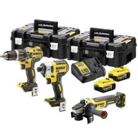Набор из электроинструментов DeWALT DCK384P2T (DCD796, DCF887, DCG405) c 2 АКБ и ЗУ