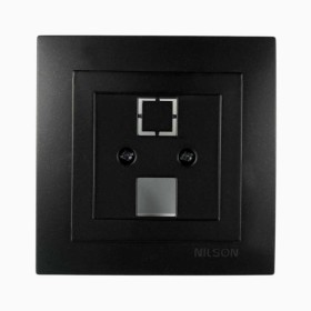 Розетка Nilson Touran чорна мат комп'ютерна без модуля ( 24381042 )