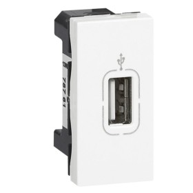 USB розетка Legrand Mosaic 1 модуль біла