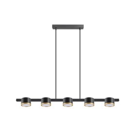 Підвісний світильник, люстра над столом, барною стійкою Goldlux 3328076 Mirella GX53 5x6W 4000K 660Lm IP20 чорний