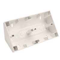 Подвійна кутова коробка Kontakt Simon Simon 54 Premium DPNR2/41 для накладного монтажу під рамки (кремовий)