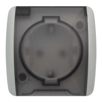 Розетка EVA серая 1-я с заземлением с крышкой ( 554-011500-218 )