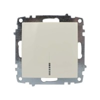 Выключатель ELBI ZENA кремовый 1кл с подсветкой без рамки ( 609-010300-201 )