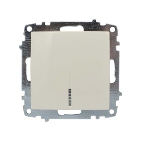 Вимикач ELBI ZENA кремовий 1кл з підсвіткою без рамки ( 609-010300-201 )