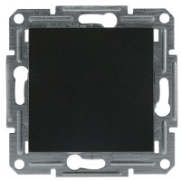 Выключатель 1-клавишный без рамки антрацит Asfora, EPH0100171