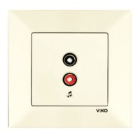 Розетка аудио Meridian, для динамиков, кремовый