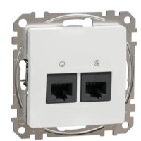 Двойная компьютерная розетка Schneider Electric Sedna Design & Elements RJ45 кат. 5е UTP белая SDD111452