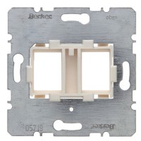 Опорная пластина для модульных разъемов, с белой вставкой, 2-местная (механизм) Berker