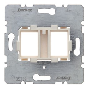 Опорная пластина для модульных разъемов, с белой вставкой, 2-местная (механизм) Berker