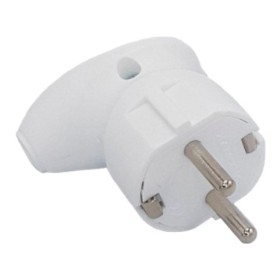 Кутова вилка Neomax з заземленням біла (NX1005)