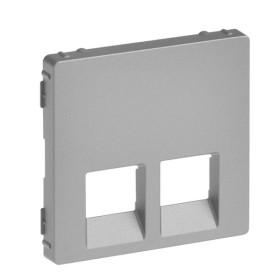 Панель розетки RJ11+RJ45 Legrand Valena Life алюминий