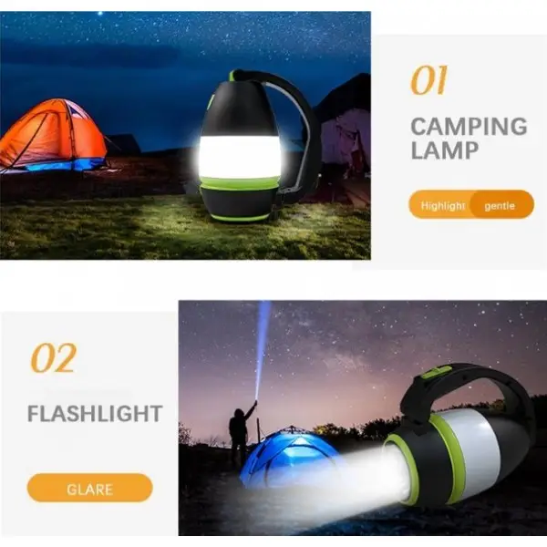 Кемпінговий світлодіодний ліхтар трансформер 3 в 1 з функцією powerbank SHAYING - фото №6