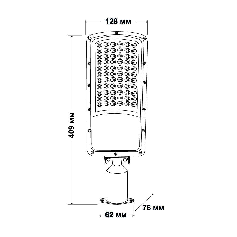 Світильник вуличний VIOLUX CONCORD 30W 3900Lm 5000K ( 430322 ) - фото №9 Світильник вуличний VIOLUX CONCORD 30W 3900Lm 5000K ( 430322 ) - фото №9