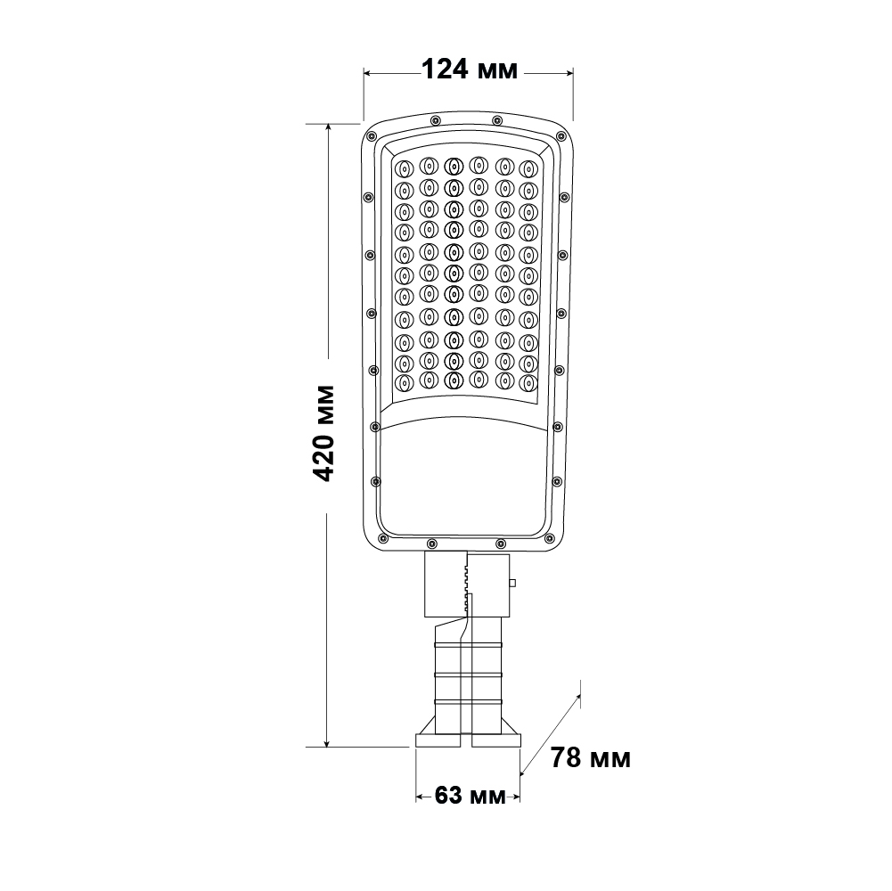 Світильник вуличний VIOLUX CONCORD 50W 6500Lm 5000K ( 430332 ) - фото №9 Світильник вуличний VIOLUX CONCORD 50W 6500Lm 5000K ( 430332 ) - фото №9
