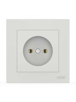 Розетка EL-BI VEGA белый мат 1-я без заземления