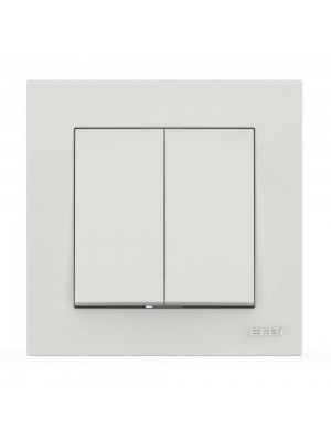 Выключатель EL-BI VEGA белый мат 2-кл 