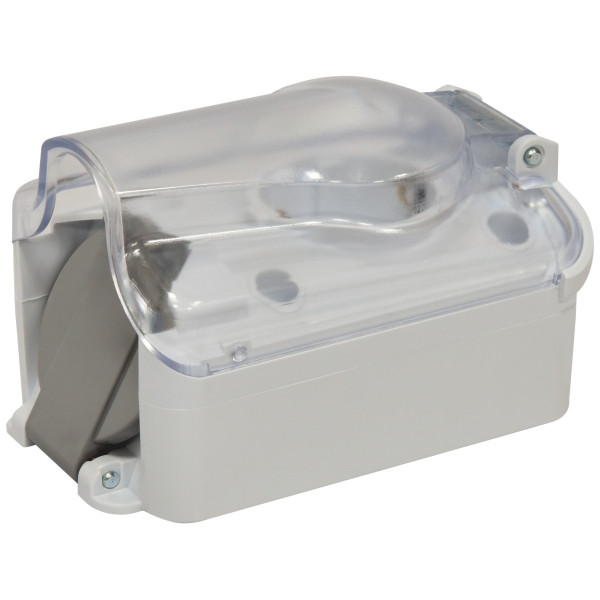 Накладна розетка двомісна з кришкою ETI PRE-2PC IP44 (4481021) - фото №2