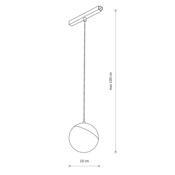 Магнітний трековий світильник Nowodvorski 10648 LVM Lid LED 1x8W 4000K 650Lm IP20 чорний - фото №1