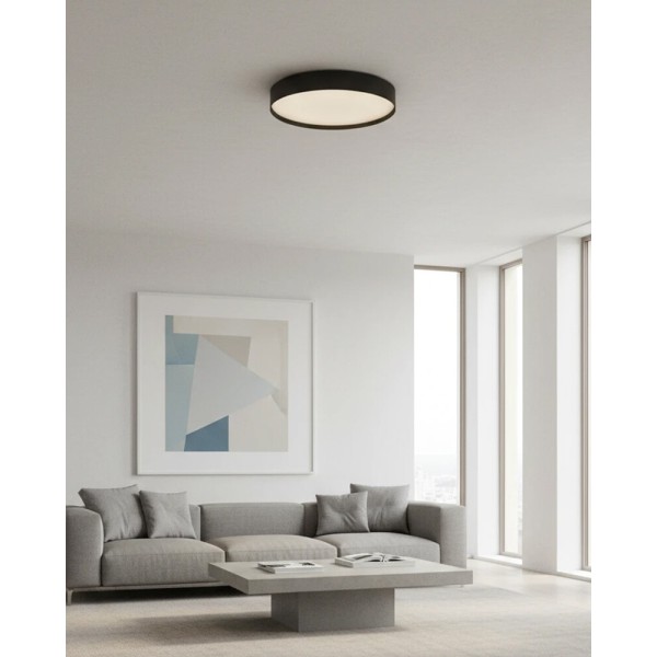 Світильник стельовий Azzardo AZ6298 Rant LED 1x45W 3000K/4000K/6500K 3473Lm IP20 чорний - фото №1
