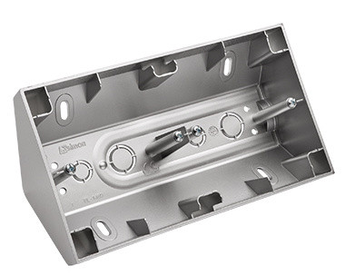 Двойная угловая коробка Kontakt Simon Simon 54 Premium DPNR2/43 для накладного монтажа под рамки (серебро)