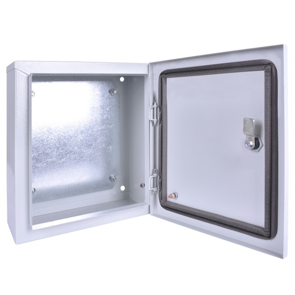 Металевий корпус E.Next e.mbox.stand.p.40.40.25 з монтажною панеллю 400x400x250 IP54 (s0105008) - фото №2