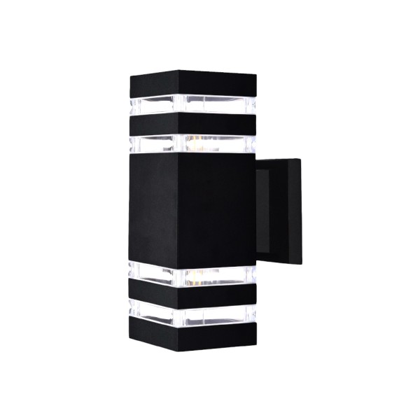 Светильник фасадный Violux TETRIS-2D 2х40Вт E27 IP44 черный ( 500220 )