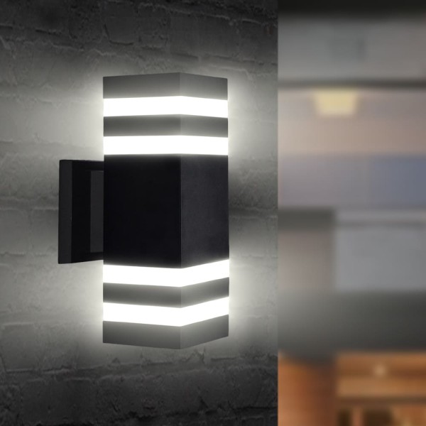 Светильник фасадный Violux TETRIS-2D 2х40Вт E27 IP44 черный ( 500220 ) - фото №7