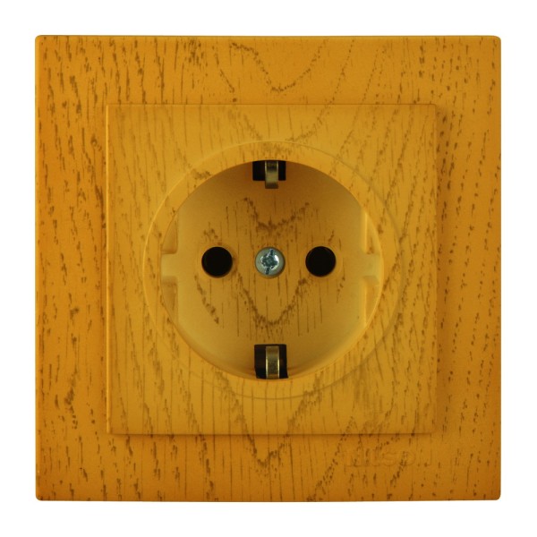Розетка Nilson Touran дуб 1-на з заземленням ( 24251017 )