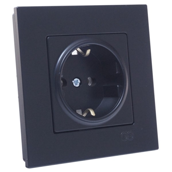 Розетка із з/к Gunsan Eqona чорна - фото №1