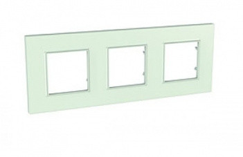 Рамка 3-местная, Unica Quadro, стекло Schneider Electric