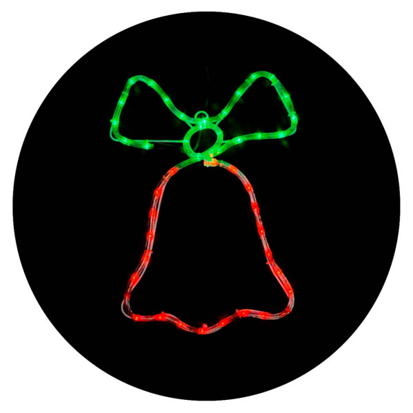 Уличная LED гирлянда Delux EN MOTIF Bell (90012987) 50х35см 20 мигающих диодов IP44 (красный зеленый свет)