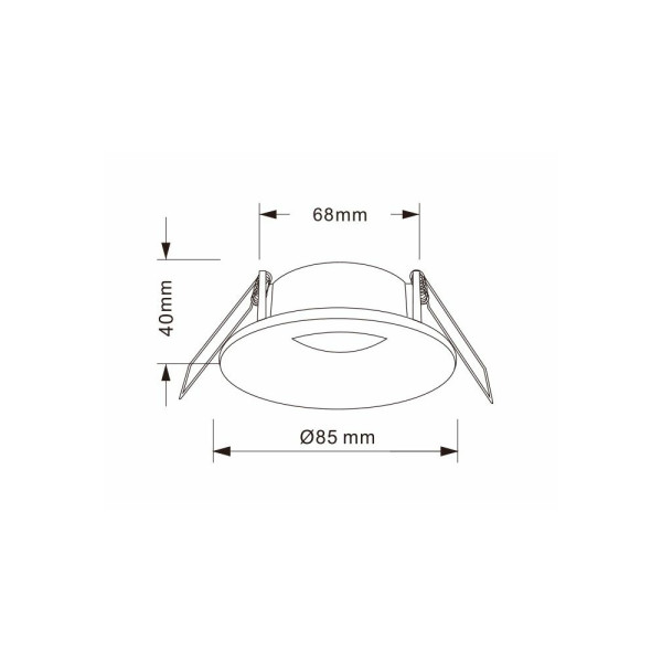 Точечный светильник врезной Oledim 7771307 TS26B ALU GU10 1x10W IP65 Черный - фото №1
