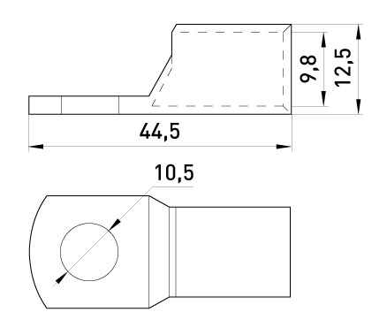 Медный кабельный наконечник E.Next e.end.stand.c.50 луженый (s19005) - фото №1