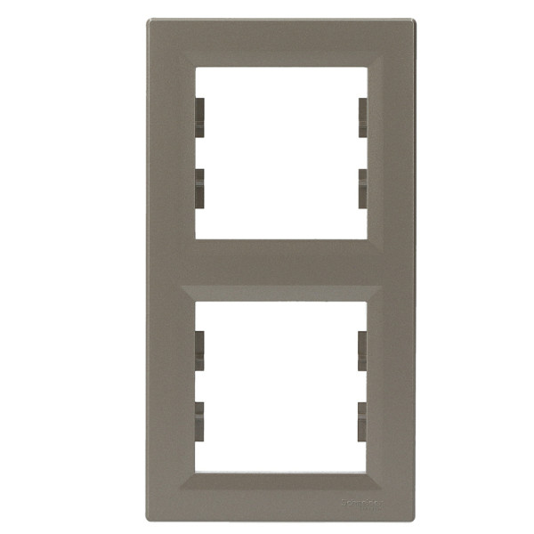 Рамка двойная вертикальная бронза Asfora, EPH5810269