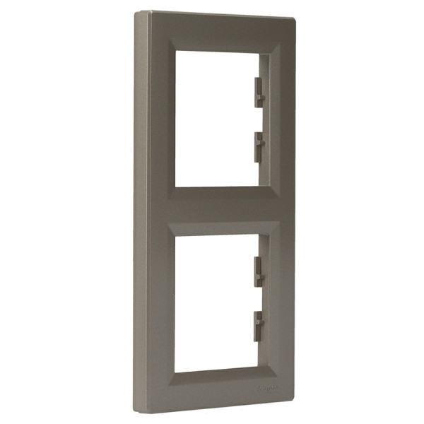 Рамка двойная вертикальная бронза Asfora, EPH5810269 - фото №1