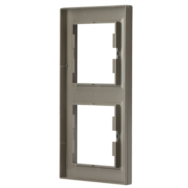 Рамка двойная вертикальная бронза Asfora, EPH5810269 - фото №3