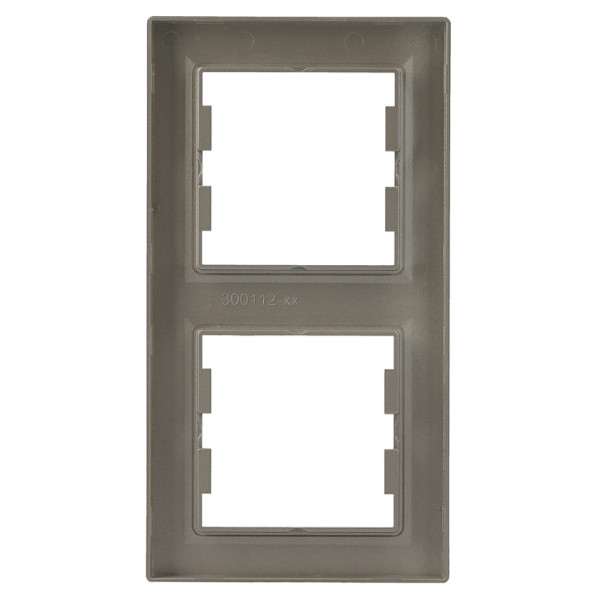 Рамка двойная вертикальная бронза Asfora, EPH5810269 - фото №4