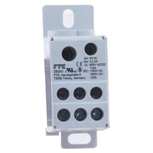 Розподільний блок FTG (входи: 1х10-35, 1х2,5-25 мм², виходи: 2,5-16 мм²) - фото №1