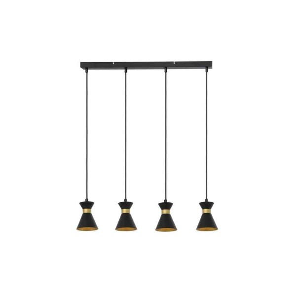 Підвісний світильник, люстра Reality 335704-02 Breda E14 4x40W IP20 Чорний