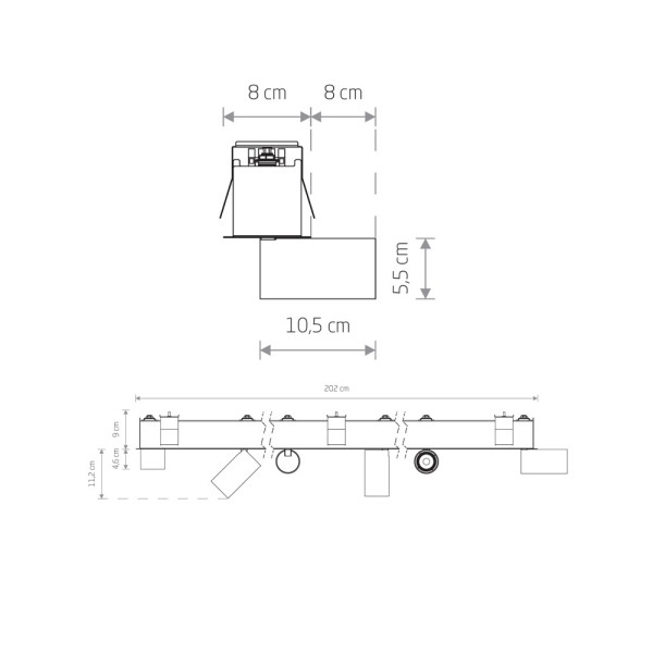 Світильник поворотний, спот Nowodvorski 10468 Mono Deep VI GU10 6x10W IP20 білий - фото №2