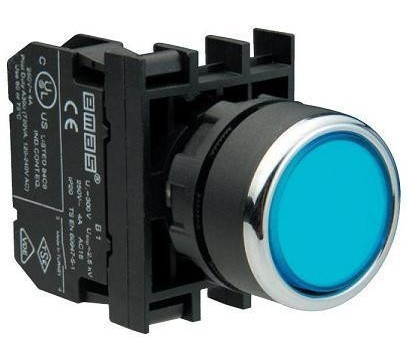 Натискна кнопка EMAS B100FM із фіксацією (1НО) синя