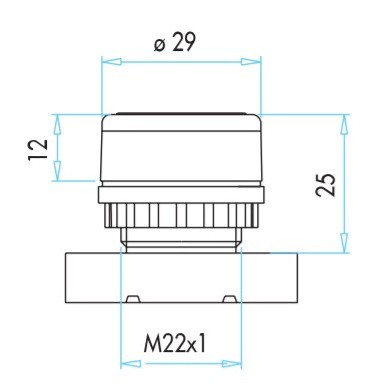 Натискна кнопка EMAS B100FM із фіксацією (1НО) синя - фото №1