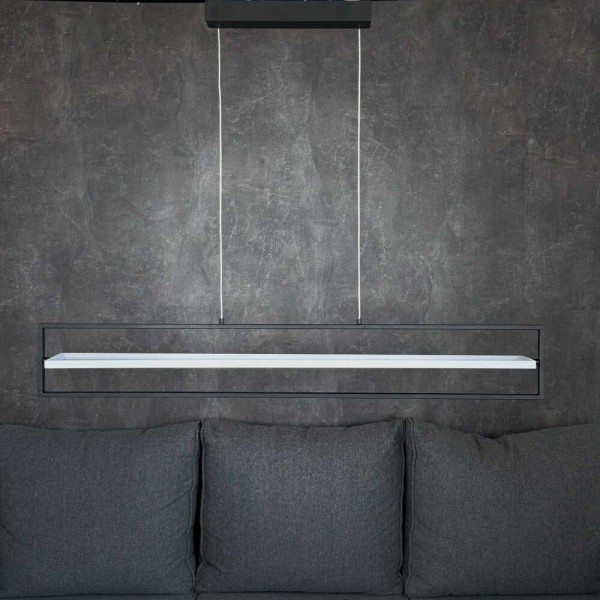 Світильник LED smart PRADA-P+пульт 90W 3000-5000K IP20 прямокутник чорно-білий Violux ( 220735 )