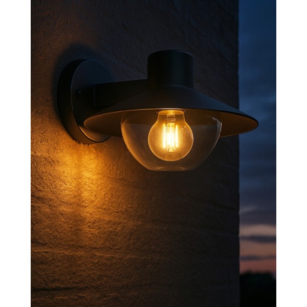 Уличный светильник Zuma Line 5905316666146 Eclipse E27 1x40W IP44 черный - фото №1