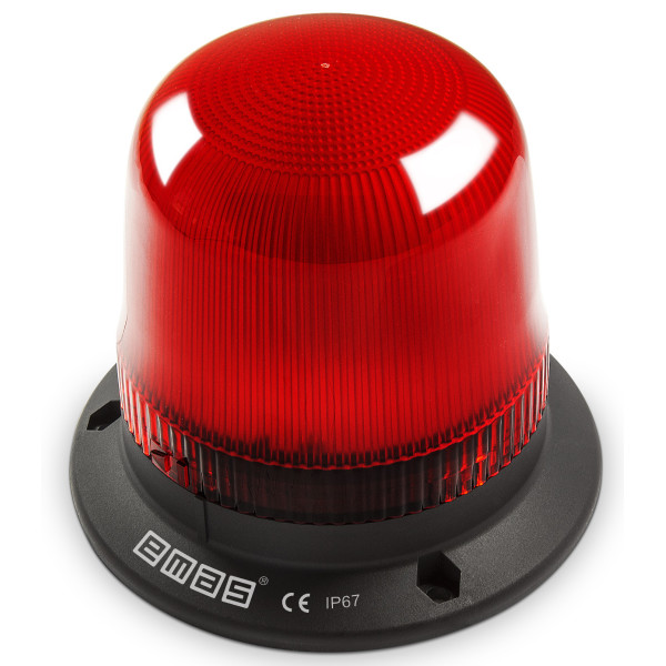 Красный многофункциональный проблесковый маяк Emas IT120R024 24В AC/DC Ø120мм