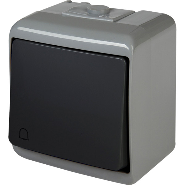 Кнопка звонок Eti Hermetics VHE-4-SRG IP54 серо-графитовая (4668099)